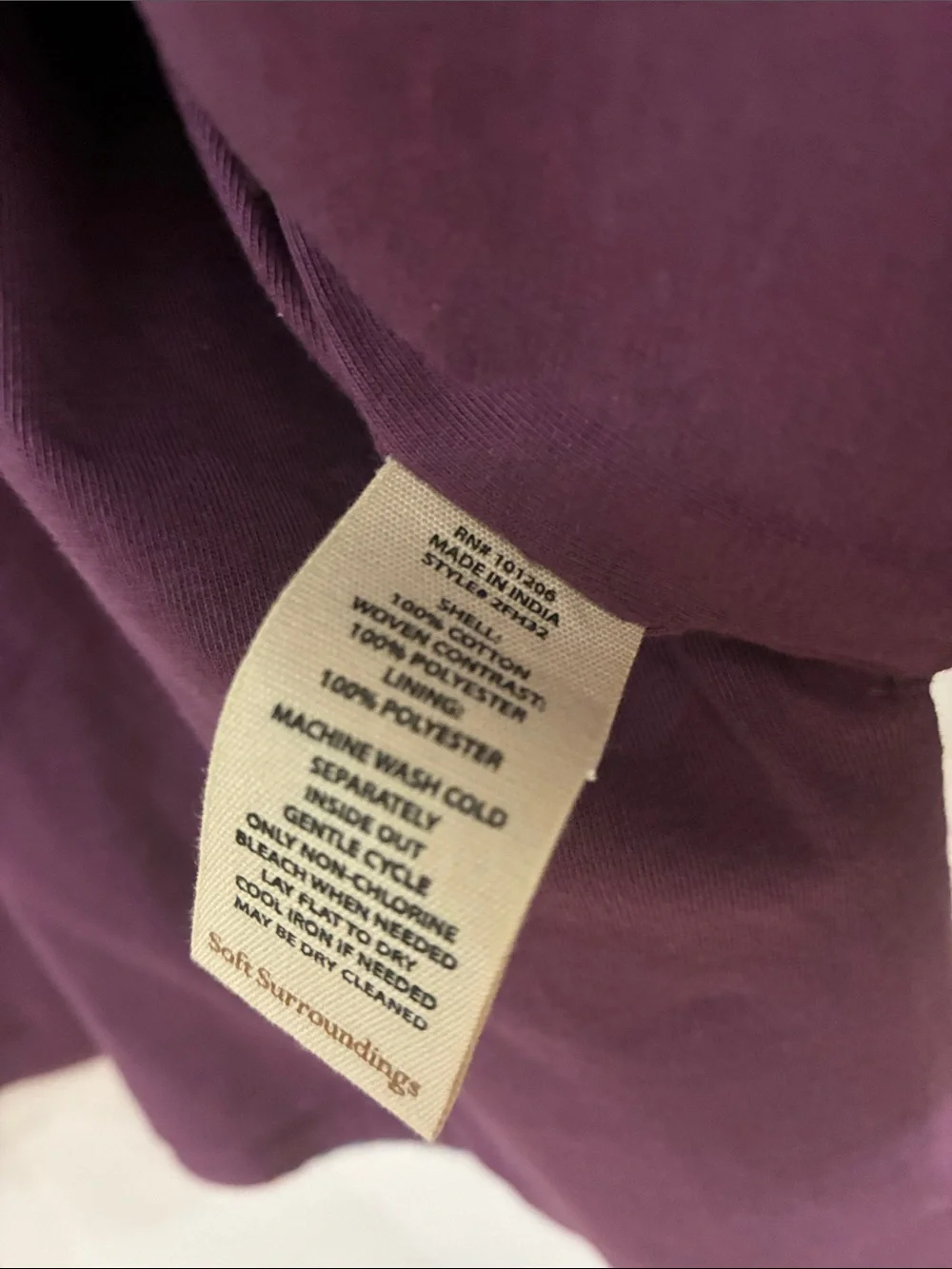 Soft Surroundings Plum Floral Embroidered Open Jacket - NWT - medium